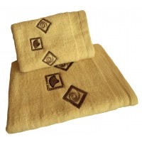 Ręcznik kąpielowy frotte 50x100 bawełna waniliowy RB50100-11 muszelki