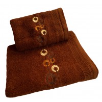 Ręcznik kąpielowy frotte 50x100 bawełna brązowy RB50100-31 korale