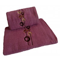 Ręcznik kąpielowy frotte 50x100 bawełna fioletowy RB50100-33 korale