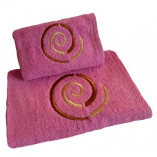 Ręcznik kąpielowy frotte 50x100 bawełna różowy RB50100-38 ślimak