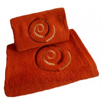 Ręcznik kąpielowy frotte 50x100 bawełna pomarańczowy RB50100-39 ślimak