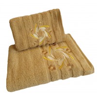Ręcznik kąpielowy frotte 50x100 bawełna beżowy RB50100-44 wianek