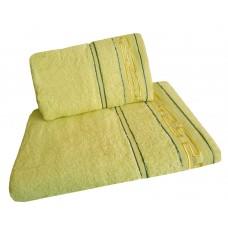 Ręcznik kąpielowy frotte 50x100 bawełna żółty RB50100-57 paski
