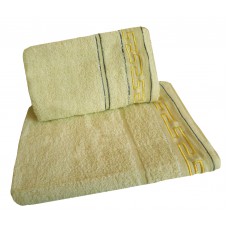 Ręcznik kąpielowy frotte 50x100 bawełna waniliowy RB50100-59 paski