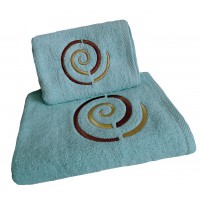 Ręcznik kąpielowy frotte 50x100 bawełna niebieski RB50100-70 ślimak