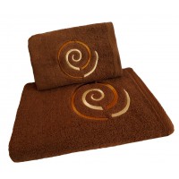 Ręcznik kąpielowy frotte 50x100 bawełna brązowy RB50100-71 ślimak
