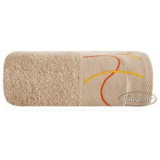 Ręcznik kąpielowy frotte gruby 50x90 bawełniany beż wzór 1
