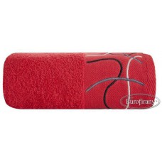 Ręcznik kąpielowy frotte gruby 50x90 bawełniany czerwony wzór 1