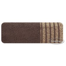 Ręcznik kąpielowy frotte gruby 50x90 bawełniany brąz wzór 2 gruby pas