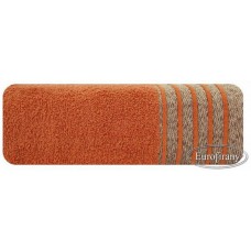 Ręcznik kąpielowy frotte gruby 50x90 bawełniany ceglasty wzór 2 gruby pas