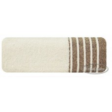 Ręcznik kąpielowy frotte gruby 50x90 bawełniany krem wzór 2 gruby pas