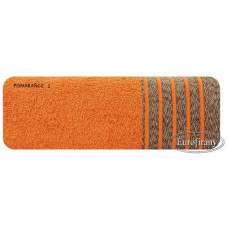 Ręcznik kąpielowy frotte gruby 50x90 bawełniany pomarańcz wzór 2 gruby pas