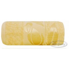 Ręcznik kąpielowy frotte gruby 70x140 bawełniany żółty wzór 6