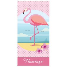 Ręcznik dziecięcy kąpielowy licencyjny 70x140 flamingi wzór 76