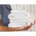 Ręcznik kąpielowy frotte gruby 70x140 hotelowy bawełniany biały 