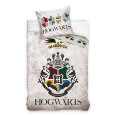 Pościel dziecięca bawełniana 160x200  2-częściowa Harry Potter Hogwarts HP8