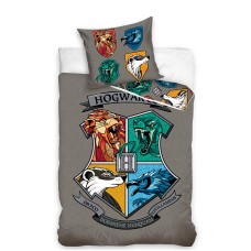 Pościel dziecięca bawełniana 160x200  2-częściowa Harry Potter Hogwarts HP9