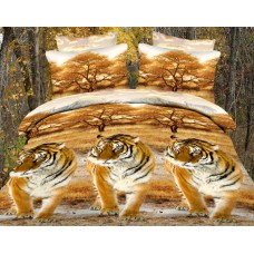 Pościel 3D rozmiar 200x220 3-częściowa zwierzęta CW-FSH2203-20 tygrysy